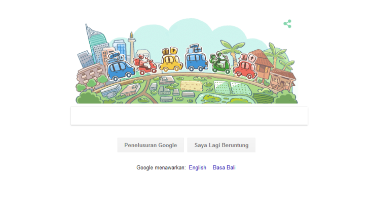 Google Doodle Ramaikan Arus Mudik 2018