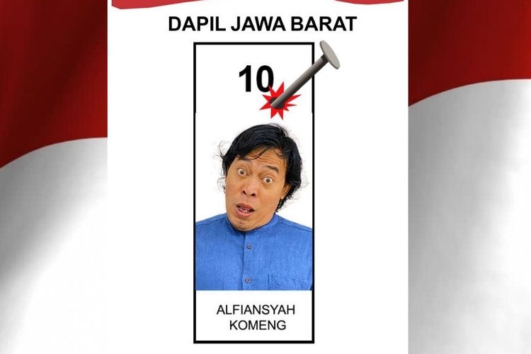 Suara Komeng Melejit di DPD Jabar, Raih 1,3 Juta Suara Real Count KPU
