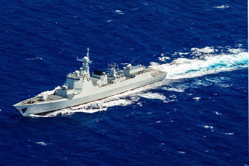 Penampakan Hohhot (Hull 161), kapal perusak kawal rudal milik Komando Armada Selatan Tentara Pembebasan Rakyat China (PLA), saat berpatroli di perairan Laut China Selatan pada Kamis (20/8/2020) pagi. ANTARA/HO-ChinaMilitary/mii/tm
