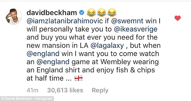 Balasan Beckham di Instagram. (Screnshoot Instagram)