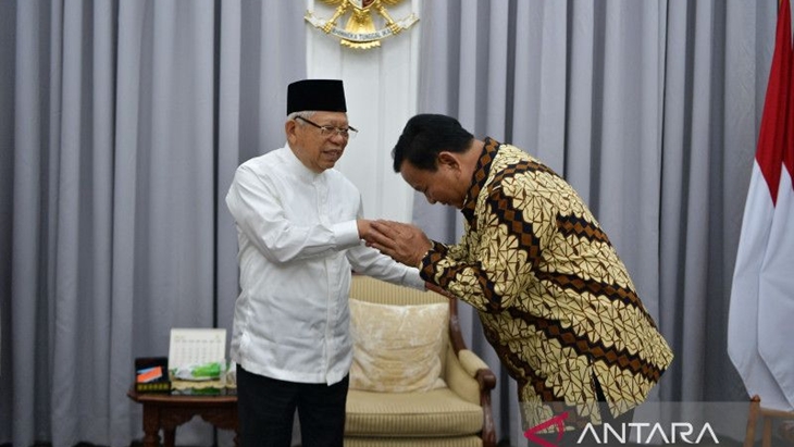 Prabowo dan KSAD Temui Wapres Ma'ruf Amin