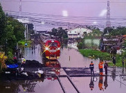 Banjir Pekalongan Surut, Jalur KA Pantura Dibuka Lagi Kecepatan Maksimal 10 Km/jam