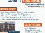 Pemkot Depok Tambah 400 Tempat Tidur di Wisma Makara UI untuk Isolasi Mandiri