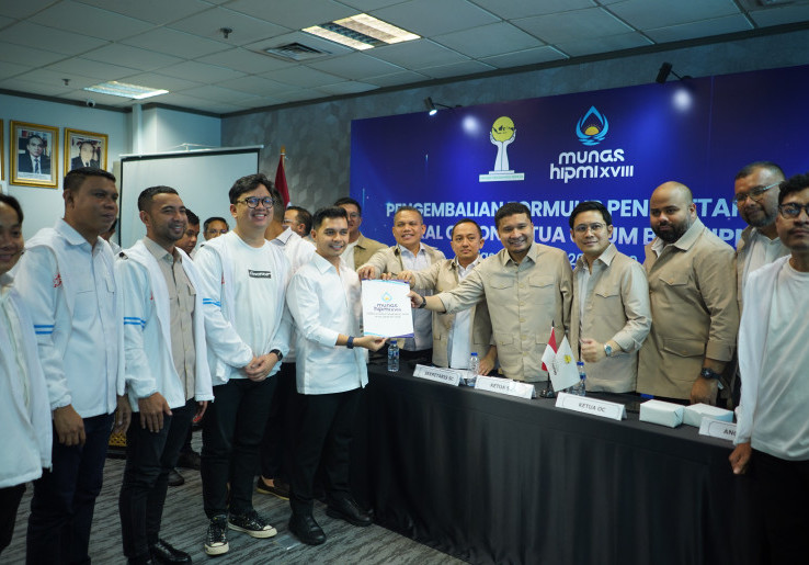 Maju Jadi Caketum HIPMI, Reynaldo Bryan Serahkan Berkas Pendaftaran