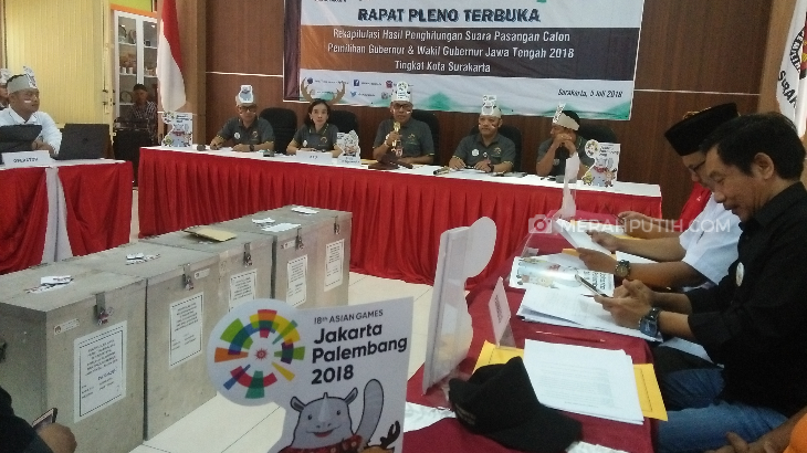 Rapat Pleno Pilgub Jateng di KPU Solo Bernuansa Asian Games