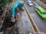 Jalan Penghubung Banten-Jakarta Ambles, Walkot Tangerang: Sedang Perkuat Pipa PDAM