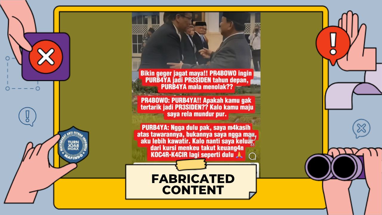 [HOAKS atau FAKTA] : Prabowo Persiapkan Menkeu Purbaya Jadi Presiden di Periode Selanjutnya