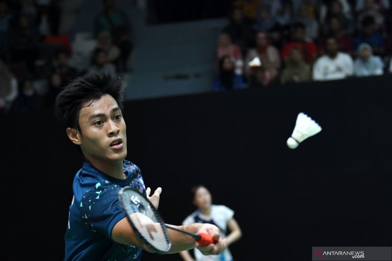 Pebulu tangkis tunggal putra Indonesia Shesar Hiren Rhustavito. Foto: ANTARA/ADITYA PRADANA PUTRA