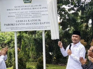 Kemenag Pasang Papan Nama Gereja Katolik Santo Joannes Baptista Parung, Bukti Negara Hadir untuk Umat Nasrani