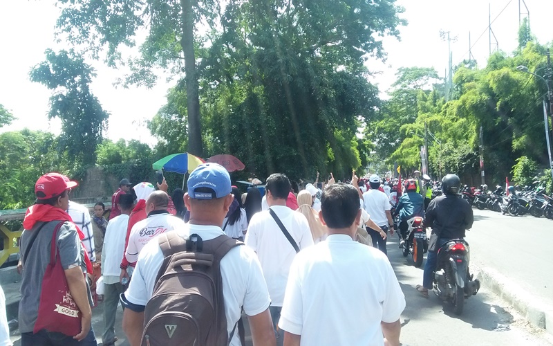 Massa mulai berdatangan ke GBK