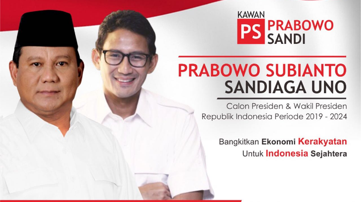 Salah satu baliho Prabowo-Sandi