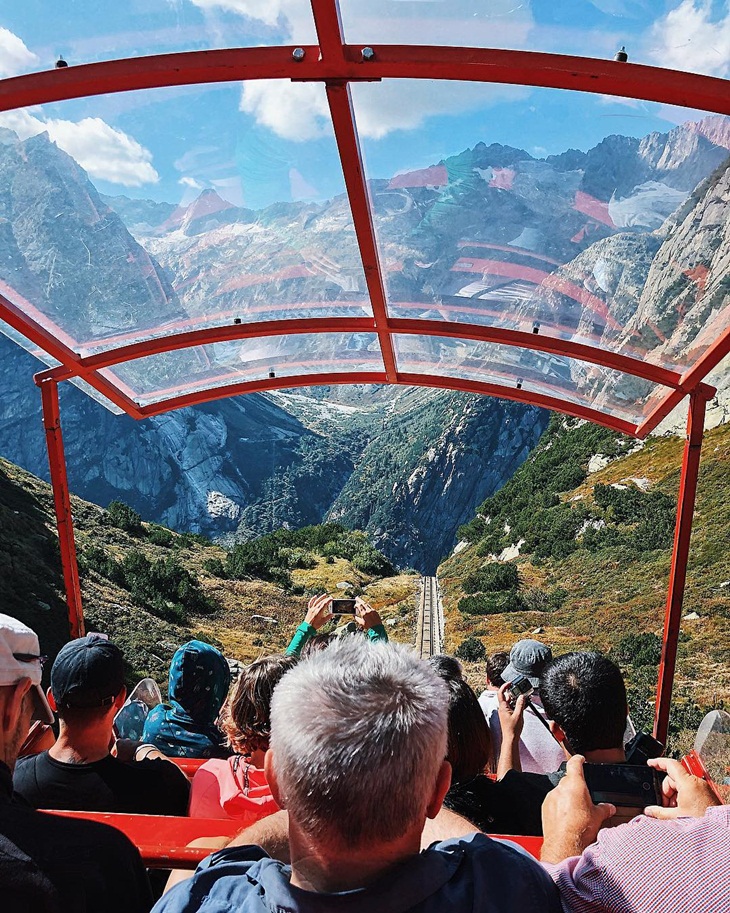Gelmer Funicular Swiss. (Foto: instagram.com/alessandrafroes)