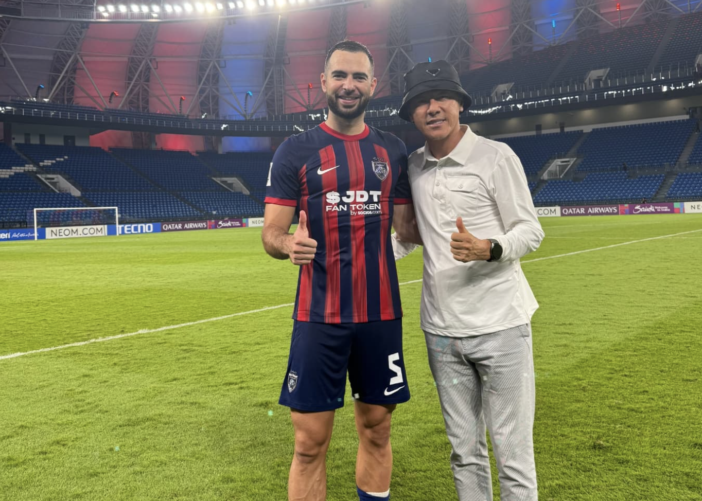 Hadir di Markas JDT, Shin Tae-yong Cek Kondisi Jordi Amat Sekaligus Amati Pemain Timnas China