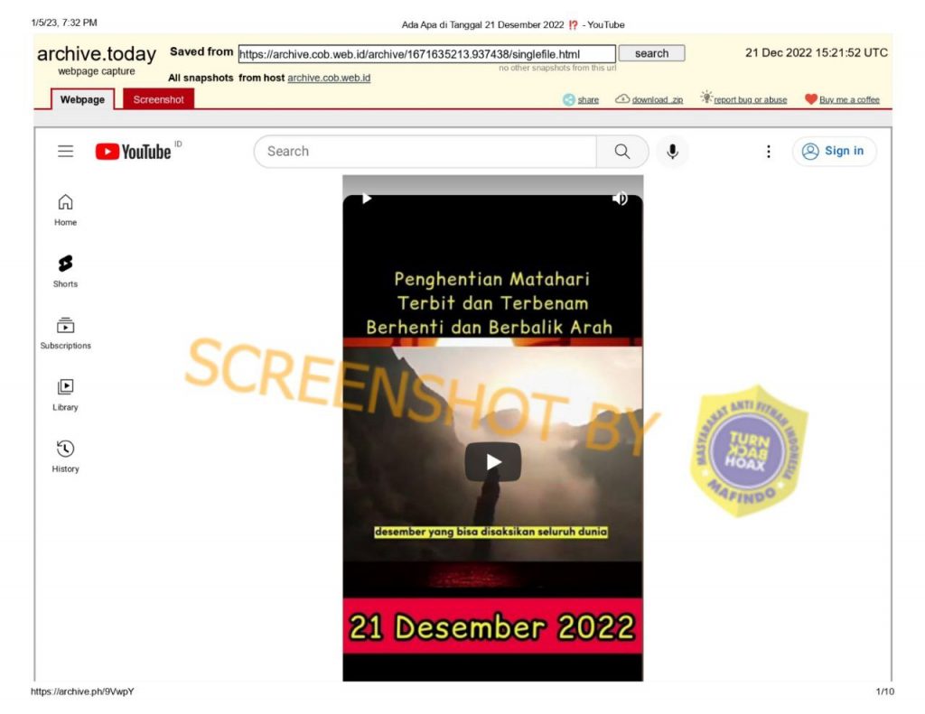 [HOAKS atau FAKTA]: Matahari Berhenti Terbit dan Terbenam