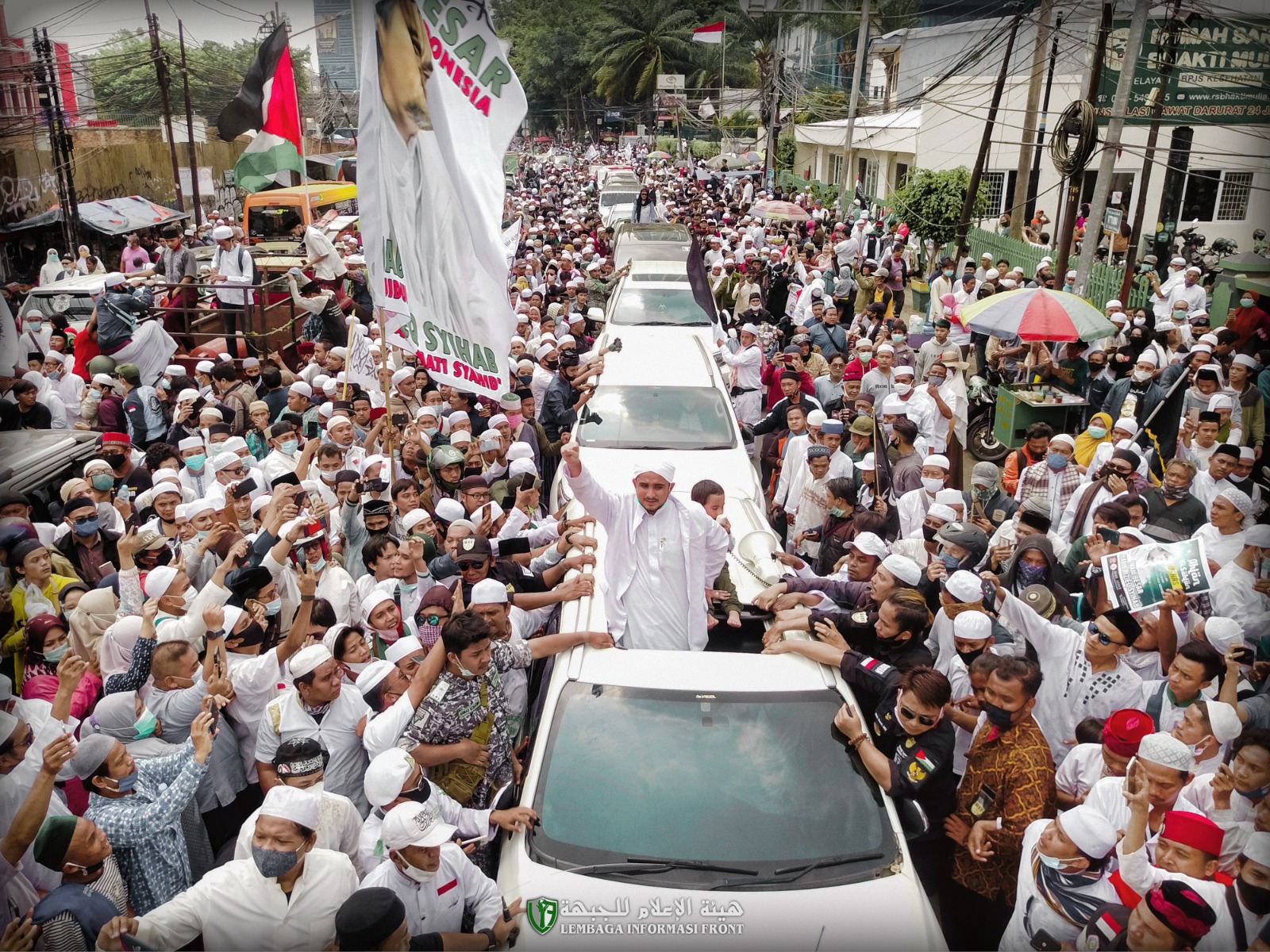 Aktivitas FPI sambut kedatangan Rizieq Shihab. (Foto: FPI)