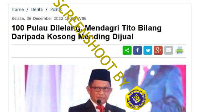 [HOAKS atau FAKTA]: Pemerintah Mau Jual 100 Pulau Kosong Tak Berpenghuni