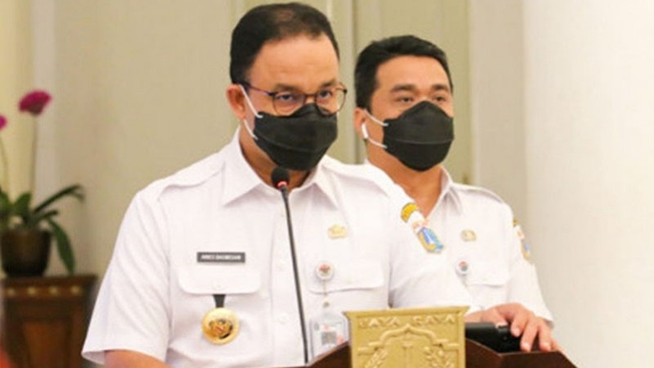 Gubernur DKI Jakarta Anies Baswedan didampingi Wagub Ahmad Riza Patri. ANTARA/jakarta.go.id/pri.