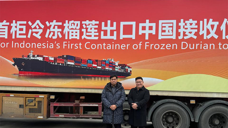 Indonesia Ekspor Perdana 23 Ton Durian Beku ke China dengan Nilai Rp 2 Miliar