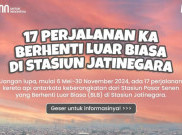 PT KAI Berlakukan BLB, 17 KA Antarkota Juga akan Angkut Penumpang dari Stasiun Jatinegara