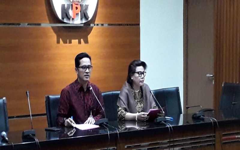 Konferensi pers penetapan tersangka Nurdin Basirun