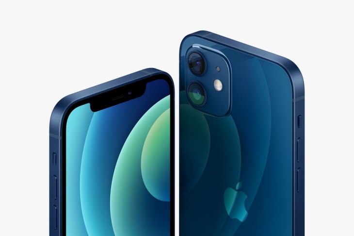 Warna biru iPhone 12 dan Mini  (Foto Apple) 