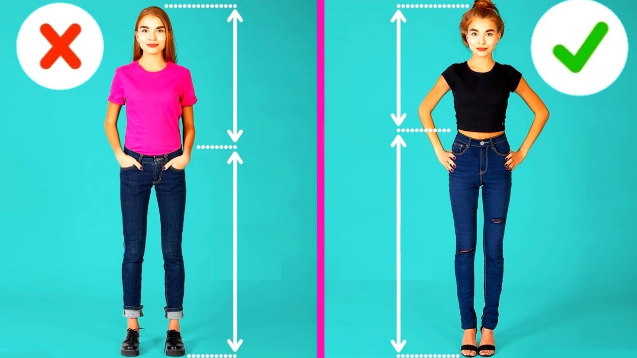 Gunakan atasan yang pendek dan pas badan. (Foto Brightside)