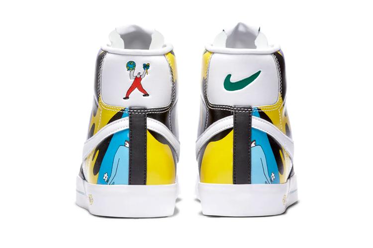 Bagian belakang Nike x Ruohan Wang Blazer Mid '77. (Foto Hypebeast)