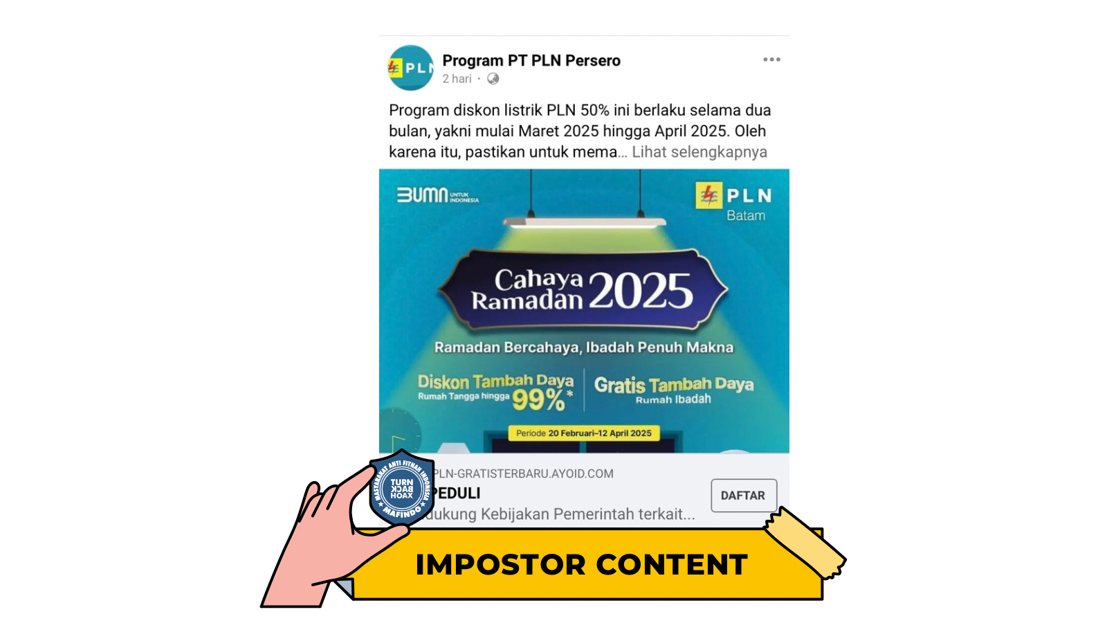 [HOAKS atau FAKTA]: Diskon Listrik 50 Persen Diperpanjang Sampai April 2025