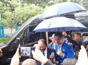 AHY-Ibas Sambut Kedatangan Surya Paloh di Markas Demokrat