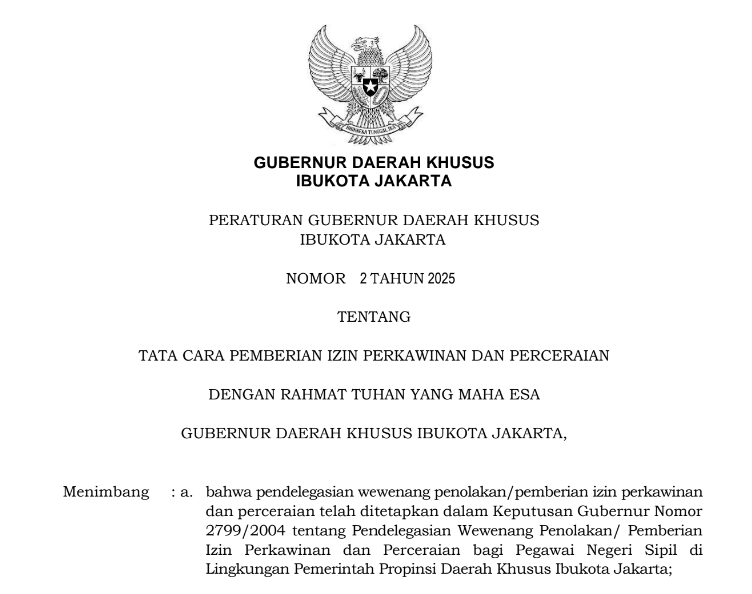 Syarat Poligami untuk ASN di lingkungan Pemprov DKI Jakarta, Ketentuan Lengkap!
