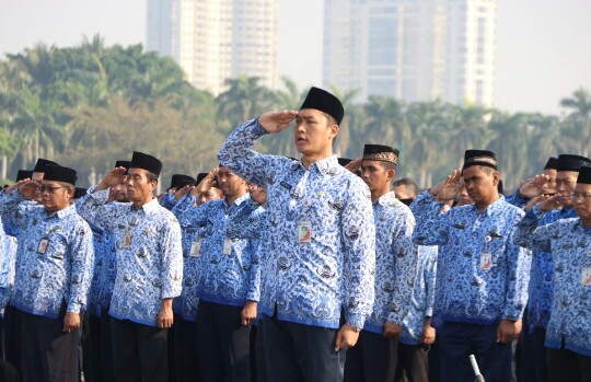 Pemprov DKI Jakarta menggelar Upacara Hari Kebangkitan Nasional (Harkitnas) di Lapangan Monas, Jakarta Pusat, pada Senin (20/5). Foto: MP/Asropih