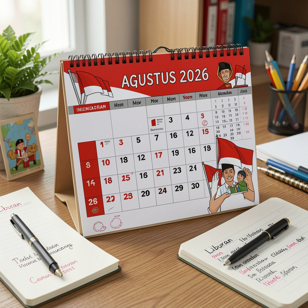 Kalender Jawa Agustus 2026 Lengkap Beserta Pasaran, Hijriah dan Tanggal Merah