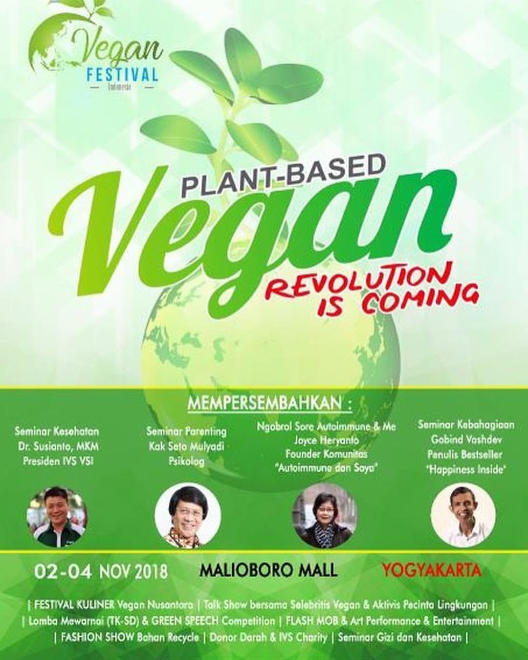 Vegan Festival rencananya akan diadakan di Malioboro Mall (Instagram/infojogjaevent)
