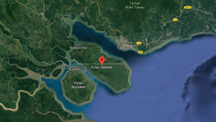 Pulau Sebatik yang berbatasan dengan Malaysia. (Google Maps)