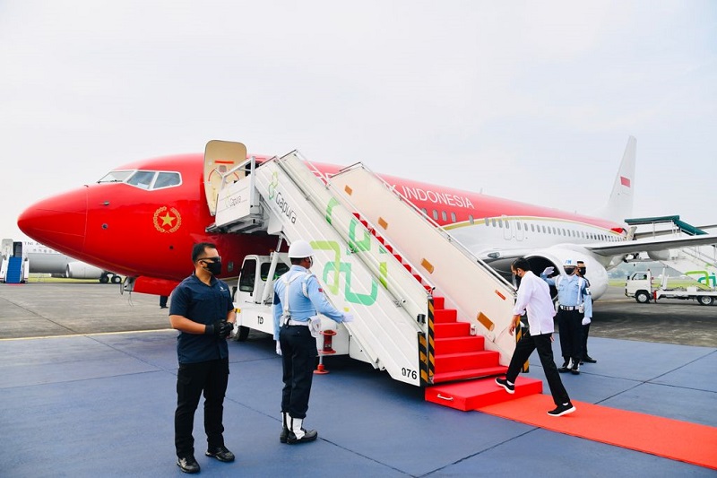 Terbang Perdana Jokowi Dengan Pesawat Kepresidenan Usai Dicat Ulang
