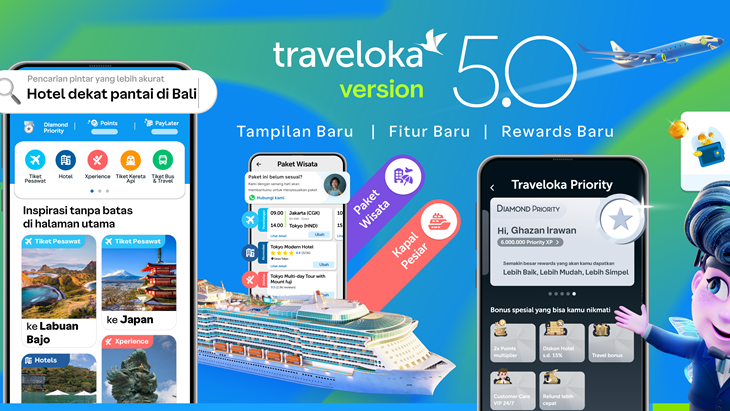 Pembaruan Traveloka 5.0, Bisa Pesan Tiket Kapal Pesiar dan Rencanakan Liburan Lebih Spesifik
