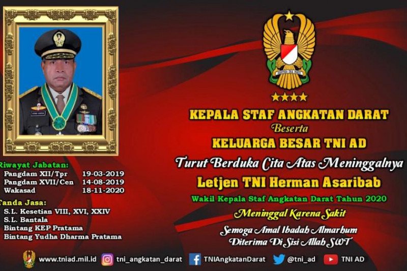 Sebulan Menjabat, Wakasad Pertama Asal Papua Tutup Usia Tanpa Sempat Sertijab