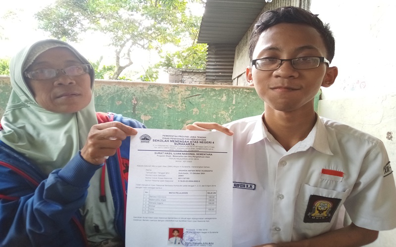 Ananda siswa peraih nilai sempurna dalam UNBK 2019