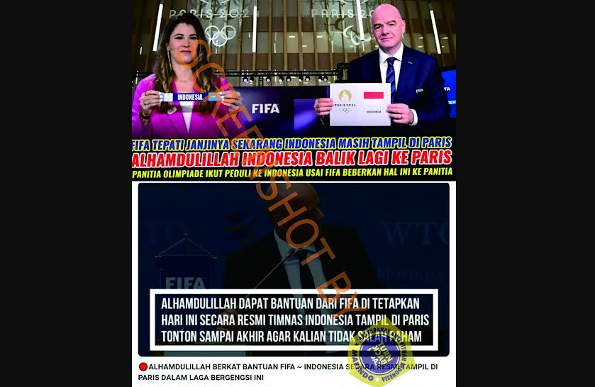 [HOAKS atau FAKTA]: Dibantu Presiden FIFA, Timnas Indonesia Ikut Olimpiade Paris 2024