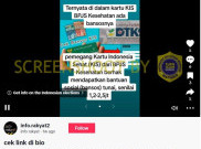 [HOAKS atau FAKTA] : Pemegang KIS dan BPJS Kesehatan Berhak Dapat Bansos Rp 2,5 Juta