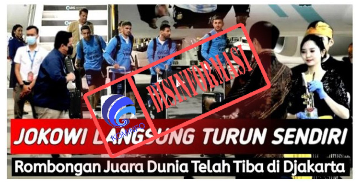 [HOAKS atau FAKTA]: Jokowi Sambut Kedatangan Lionel Messi