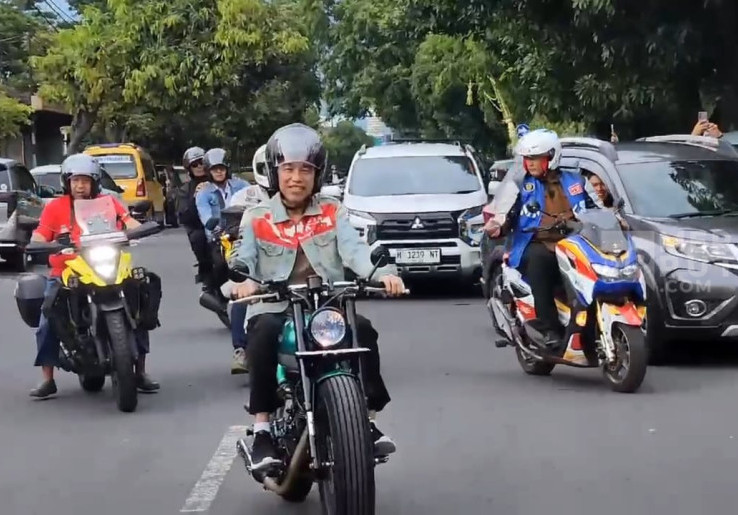 Intip Gaya Jokowi Ikut Touring Motor Lagi Setelah Terakhir di IKN