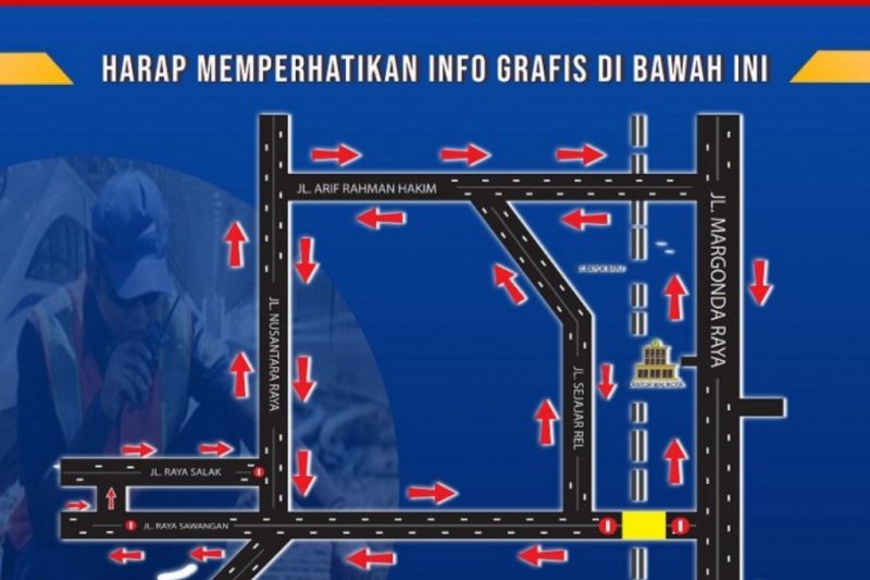 Mulai 17 Mei, Jalan Dewi Sartika Depok Ditutup Sementara