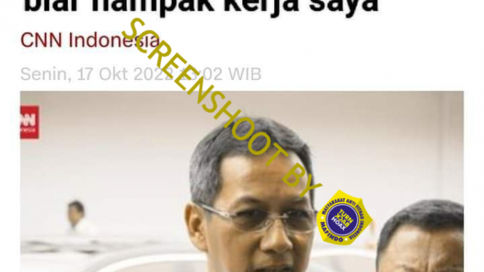 [HOAKS atau FAKTA]: Heru Budi Disuruh Jokowi Acak-acak Program Anies