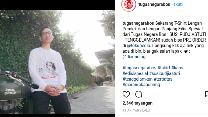 Kata ‘Ditenggelamkan’ Muncul dalam Kaus Gibran, Wah Bakal Happening Nih!