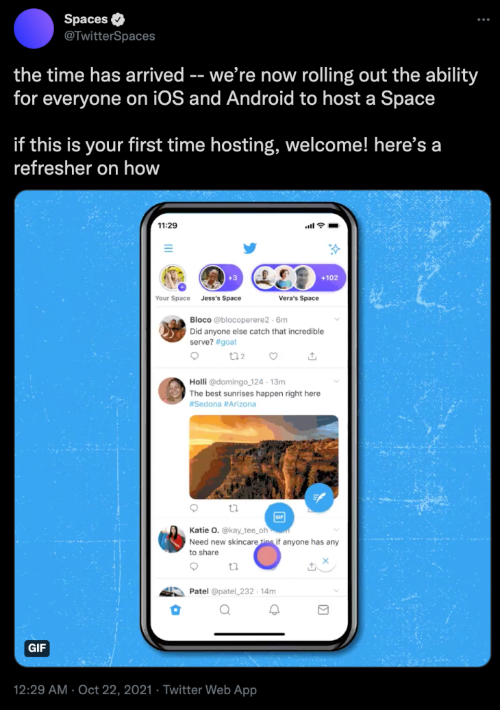 Twitter Beri Akses Semua Pengguna untuk Gunakan Spaces
