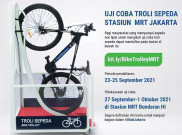 Mulai Hari Ini, MRT Uji Coba Troli Sepeda Non Lipat di Stasiun Bundaran HI