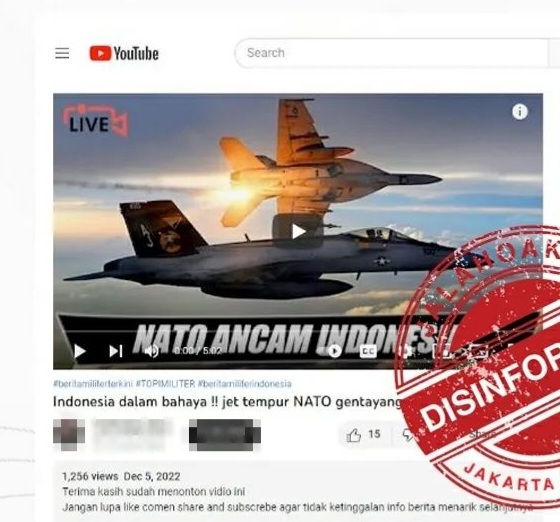 [HOAKS atau FAKTA]: Jet Tempur NATO Berputar di Langit Jakarta