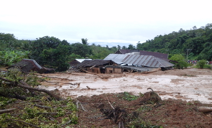 Longsor Luwu Timur, Jalan Trans Sulawesi Terputus
