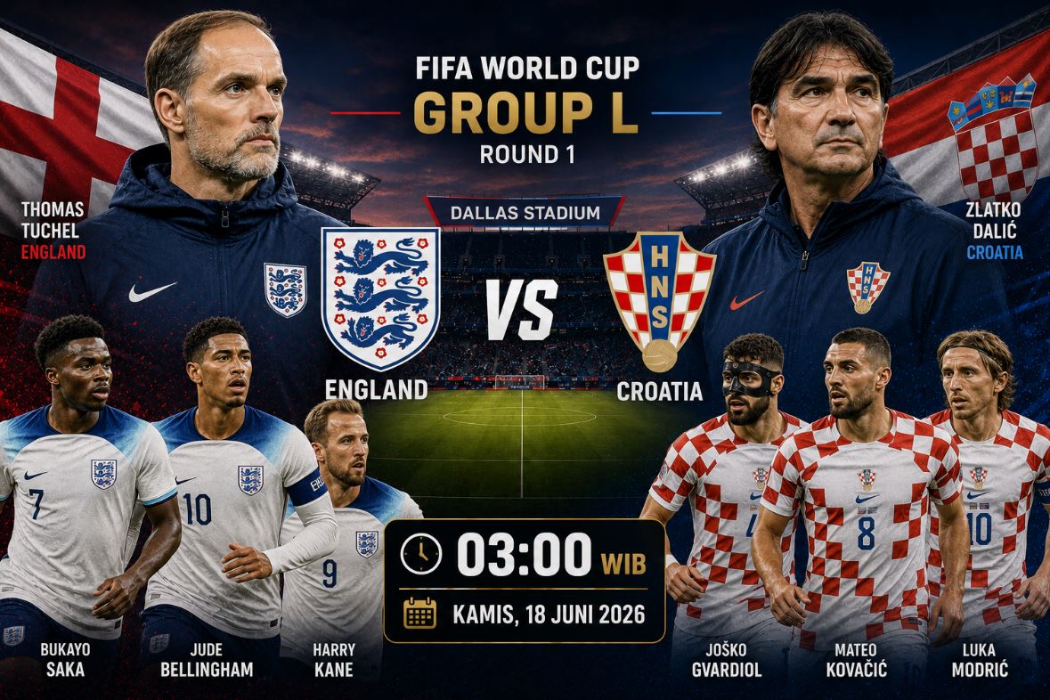 Prediksi Inggris vs Kroasia: Laga Pembuktian Siapa Raja di Grup L